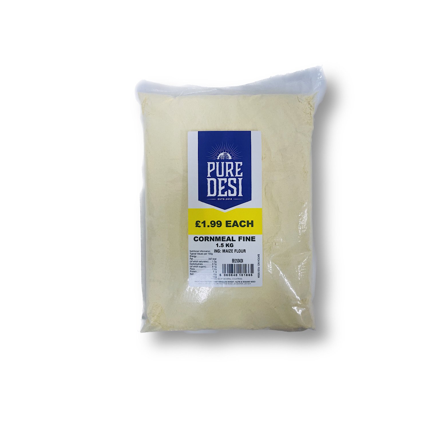 PURE DESI CORNMEAL FINE 1.5KG