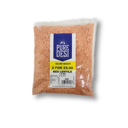 PURE DESI RED LENTILS 1.5KG